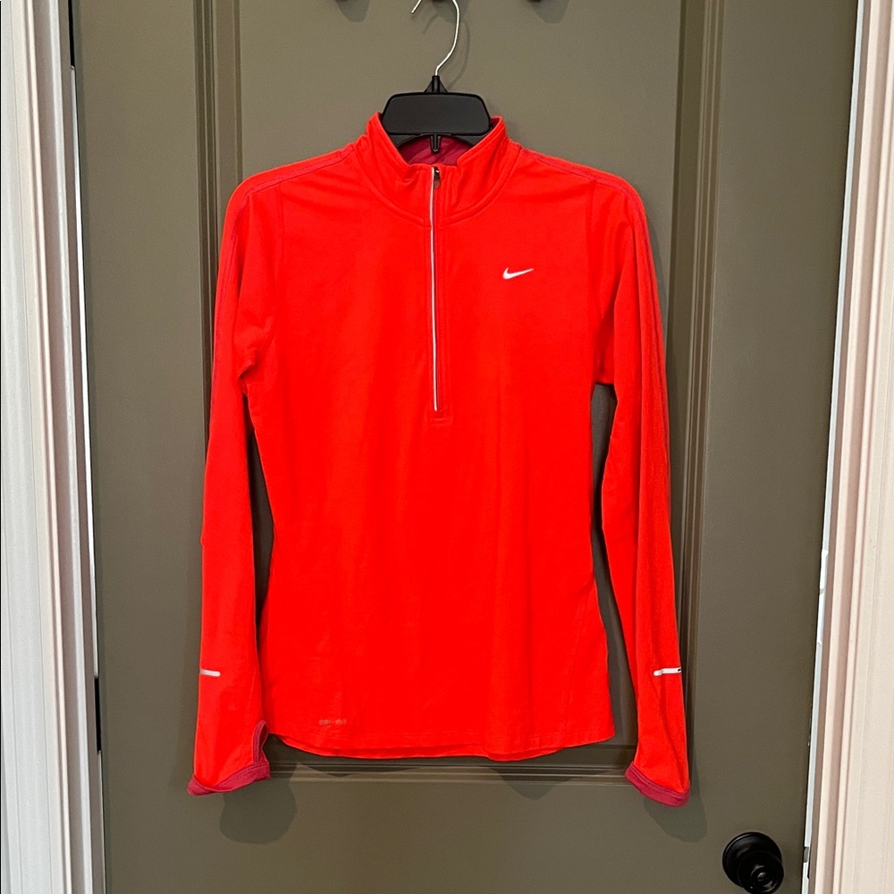 Nike Bright Red quarter-Zip Pullover. S. Color combo kiss